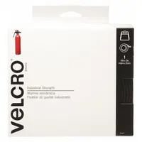 VELCRO BRAND Hook-and-Loop Fastener: Roll, White, Hook-and-Loop, 2 in Overall Wd, 15 ft Overall Lg (MPN 90198)