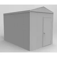 Storage Shed: 770 cu ft, 96 in x 144 in x 110 in, Gray, Assembled (MPN ES812SS)