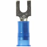 3M Fork Terminals: Blue, Nylon, #6 Stud Size, 16 AWG – 14 AWG Wire Range, Block Fork, 600 V (MPN MNG14-6FB/SK)