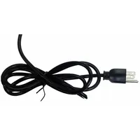 Grounded 3-leads line cord with jacketed copper leads, 6 ft length. Used as a replacement or extension power cord for compatible power supply units in access control and security system installations