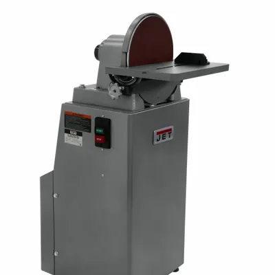 JET Disc Sander: For Metal, 115/230V, Single-Phase, 1.5 hp, 12 in Dia, Floor Standing - Floor Standing Disc Machines