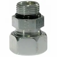 ERMETO Compression Fitting Adapter: 15 mm OD Size, 7/8-14UNF-2A Thread Size, ORB, Steel (MPN GE15L7/8UNFOMDCF)