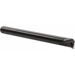 This indexable boring bar features a positive rake geometry and right-hand orientation, designed for internal turning operations. It is used for precision boring, hole enlargement, and achieving tight tolerances in metalworking applications. The bar accepts indexable inserts for efficient material removal in machining processes.