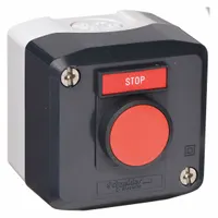 SCHNEIDER Control Station: Flush Push Button, 0 Pilot Lights, 1NC, Stop, (1) Push Button, Momentary (MPN XALD111H29H7)