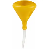 Fast Fill Spout Funnel: Polyethylene, 128 fl oz Fluid Capacity, 5 1/4 in Overall Dia, 14 in Spout Lg (MPN 94320)