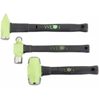 Mixed hammer set comprising a 2 lb cross pein hammer, a 32 oz ball pein hammer, and a 4 lb sledge hammer. The set is housed in a steel box with a steel handle. Suitable for metalworking, fabrication, and general maintenance tasks such as shaping metal, riveting, and heavy striking