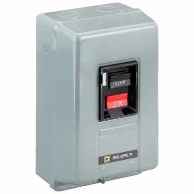 SQUARE D Manual Motor Starter: Non-Reversing, 2 Poles, 18 A, NEMA Size M-0 - Enclosed Non-Reversing Starters with Thermal Overloads