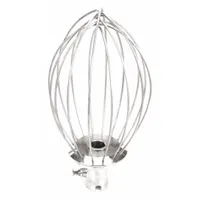 Wire whip attachment for commercial mixers, 140 qt capacity. Compatible with HOBART models HL1400, HL1400C, HL1400N, HL800, and HL800C. Used for aerating, blending, and whipping light mixtures such as eggs, cream, and batters