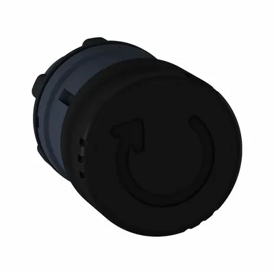 SCHNEIDER Mushroom Head Push Button: Black, 22 mm Mounting Size, Non-Metallic - Mushroom-Head Push-Button Operators