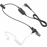 ICOM Earpiece: Fits Icom, For F200 Series, Earbud, Clear, 1 Wires, Shirt/Lapel Mic, Acoustic Tube (MPN IJKP-HM1LSOW)