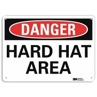 Danger Sign: Aluminum, Mounting Holes Sign Mounting, 7 in x 10 in Nominal Sign Size, 0.04 in Thick (MPN U3-1548-NA_10x7)