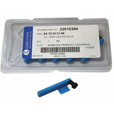 GRAPHIC CONTROLS Pen: Pens, MP-Marking, Blue, 82-72-0113-06 - BLUE STATIC PENS, 0.24 in Nib Lg - Circular Chart Recorder Pens