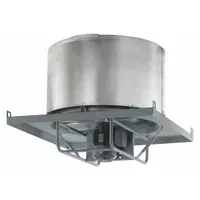 This direct-drive fan features an 18-inch blade delivering 4,600 cfm, powered by a 1 hp TEFC motor. It operates at a single speed with a nameplate voltage of 115/230V AC. Designed for industrial ventilation, it is suitable for exhausting smoke, heat, fumes, and stale air from commercial or manufacturing facilities