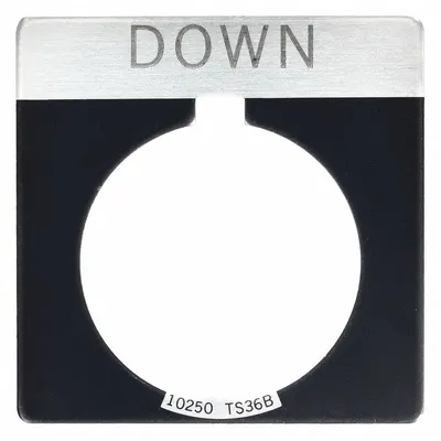EATON Legend Plate: 30 mm Panel Mounting Size, Square - Push-Button Rings & Plates