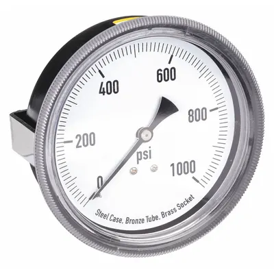 OEM Panel-Mount Pressure Gauge: U-Clamp - U-Clamp Panel-Mount with Brass/Bronze Wetted Parts