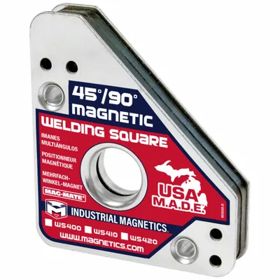 MAG-MATE Magnetic Welding Square: 45°_90°, 75 lb Max Pull - 45/90-Degree Welding Magnets