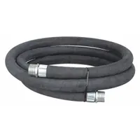 DAYTON Discharge Hose: Discharge Hose, 1 in x 12 ft, Rubber, Rubber, Aluminum, -22° to 130°F