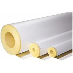Fiberglass straight tube insulation, 3 ft length, 1 in thickness, slit with adhesive and flap for easy installation on existing pipes. Used to reduce heat loss or gain in HVAC, plumbing, and industrial piping systems. Plenum rated for air-handling spaces requiring fire and smoke ratings.