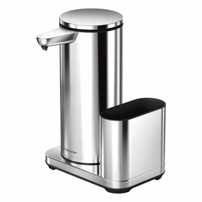 SIMPLEHUMAN Toiletry Dispenser: 7 3/4 in Ht, 5 5/8 in Wd, 5 3/8 in Dp - Wall-Mount Dispensers