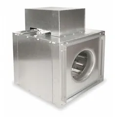 This belt-drive blower includes a drive package and features an 11-inch backward-inclined wheel. It delivers 1041 cfm at 0.250 in static pressure, powered by a 3/4 hp open dripproof motor rated for 208-230/460V AC three-phase. The unassembled unit is AMCA Certified and suitable for HVAC and industrial ventilation systems requiring moderate static pressure.
