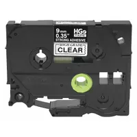 Combined Label and Ribbon Cartridge: 15/32 in x 26 1/4 ft, Thermal Paper, Clear (Gloss) (MPN HGeS1215PK)