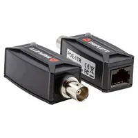 TRIPLETT IP Extender for Coax: 2 Ports, Black, BNC Male/RJ45 Female, Video/Audio Extender, 5e (MPN POE-1TR)