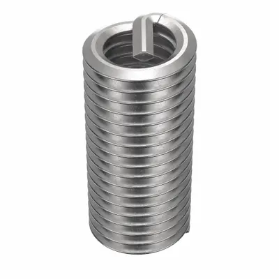 HELI-COIL Helical Insert: Tanged Tang Style, Free-Running, M8-1.25 Thread Size, Plain - Free-Running Tanged Helical Inserts