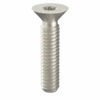 Tamper Resistant Screw: #8-32 Thread Size, 3/4 in Lg, Stainless Steel, Plain, Flat, 25 PK (MPN 91560)