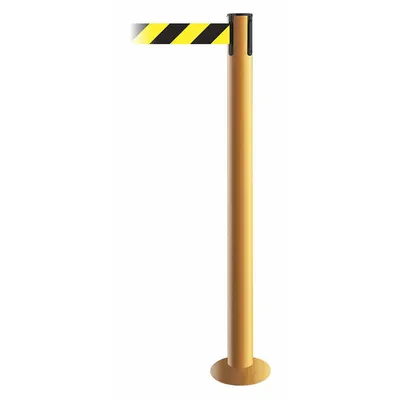 TENSABARRIER Chevron Retractable Belt Post Barrier - Pattern Retractable Belt Post Barriers