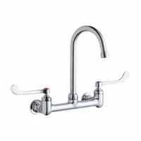 ELKAY Handle-Operated Faucet: Wall, Centerset, Brass, Chrome Plated, 1.5 gpm Flow Rate, Gooseneck (MPN LK940GN05T6H)