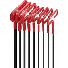 T-shaped hex key set with black finish, containing 8 pieces in a pouch. Designed for SAE standard hex socket screws and bolts. Suitable for general maintenance, assembly, and repair tasks requiring manual torque application.