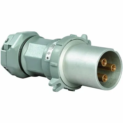 HUBBELL Pin and Sleeve Plug: Gray, 250V DC/600V AC, Single Phase, 200 A, 2 Pole - Hazardous Location Plugs