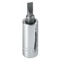 SK PROFESSIONAL TOOLS Socket Bit: 3/8 in Drive Size, Slotted Tip, #4 Tip Size, 2 45/64 in Overall Lg (MPN 45471)