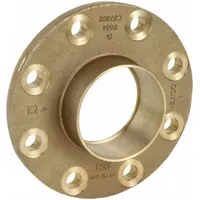 This low-lead cast bronze tube flange connects 4-inch CTS copper tube to 4-inch pipe using a cup x flange design. Suitable for use in plumbing, HVAC, and industrial piping systems requiring a corrosion-resistant joint for water or non-aggressive fluids