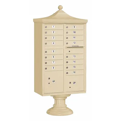 SALSBURY INDUSTRIES Cluster Box Unit: CBU, 18 Doors, Horizontal, 71 3/4 in H x 31 in W x 18 1/2 in D - Multi-Unit Mailboxes