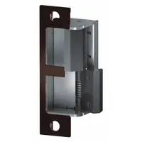 TRINE Electric Door Strike: 1 1/4 in Wd, 4 7/8 in Ht, Cylindrical/Mortise, Bronze (MPN 4100DBDL-RS-10B-RH)