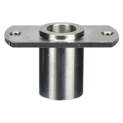 Oval-shaped receptacle designed to accept 5/16 in diameter quick-release pins. Provides a secure mounting point for rapid pin insertion and removal in industrial equipment, machinery guarding, fixture tooling, and material handling applications.