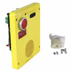 Yellow plastic cover designed for HUBBELL GAI-TRONICS auto-dial telephones. Serves as a replacement or accessory component to protect internal phone elements in industrial environments. Compatible with model 393 and part numbers 393-001 and 12660-001.