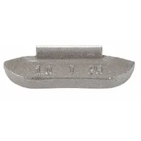 Coated lead clip-on wheel weight for light duty trucks with steel rims. Attaches directly to the rim flange for balancing wheels, reducing vibration and extending tire life. Suitable for fleet and vehicle maintenance applications