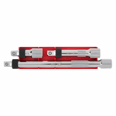 MILWAUKEE Socket Extension Set: 1/2 in Input Drive Size, 1/2 in Output Drive Size - Wobble Hand Socket Extension Sets