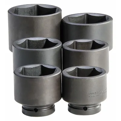 PROTO Impact Socket Set: 1 in Drive Size, Small Set (0-50 pieces) Set Size, 6 Pieces - SAE Impact Socket Sets