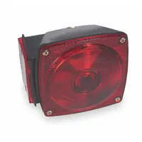 GROTE Trailer Light: Incandescent, Trailer Light, Red, Rectangular, 4 1/2 in Overall Ht, Bracket (MPN 52302)