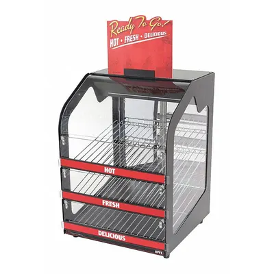 WISCO Digitally Controlled Heated Display Merchandiser: For Burritos/Cookies/Pizza/Sandwiches - Heated Display Cases