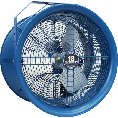 PATTERSON Mounted Fan: 18 in Blade Dia, 277V AC, 1/2 hp Motor HP, Ceiling Mount - High-Velocity Industrial Wall-Mount Fans