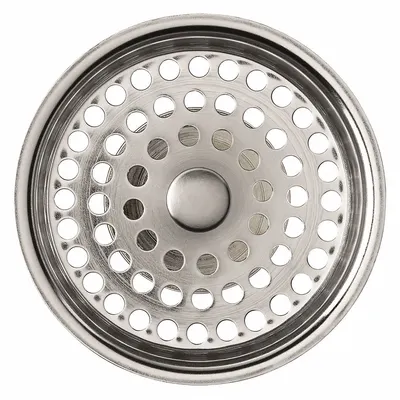 KOHLER Strainer: 4 1/2 in Overall Dia, 1 1/4 in Overall Ht, Stainless Steel, Satin - Strainers for Sink Drains