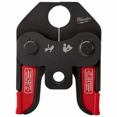 MILWAUKEE Press Jaw: 3/4 in Pipe, PEX, For ASTM F1807/F2159 - Jaws for Sub-Compact Press Tools