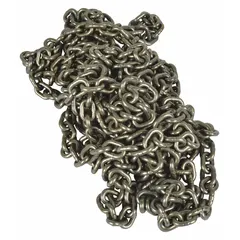 This load chain is designed for use with Dayton electric chain hoists. It is compatible with hoists rated for 300 lb to 800 lb load capacity and comes in a 20-foot length. The chain is intended for lifting and material handling applications in industrial settings.