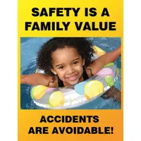 Poster: 22 in x 17 in Nominal Sign Size, Clear Film Laminate, English, Plastic, Yellow (MPN SP124514L)