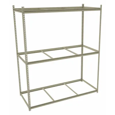 TENNSCO Boltless Shelving: Starter, Medium-Duty, 69 in x 30 in, 84 in Overall Ht - Medium-Duty Open Deck Boltless Shelving