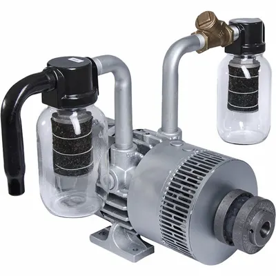 GAST Vacuum Pump: 5 hp, 45 cfm_55 cfm, 25 in Hg Max Vacuum - Rotary Vane Compressor/Vacuum Pumps without Motors